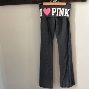 Grey PINK yoga pants